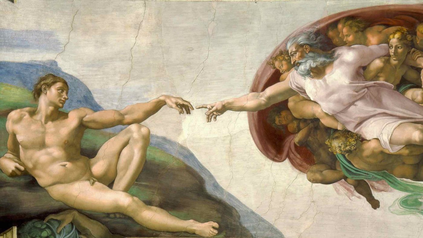 Can Jews go inside the Sistine Chapel? Feature image: Michelangelo - Creation of Adam